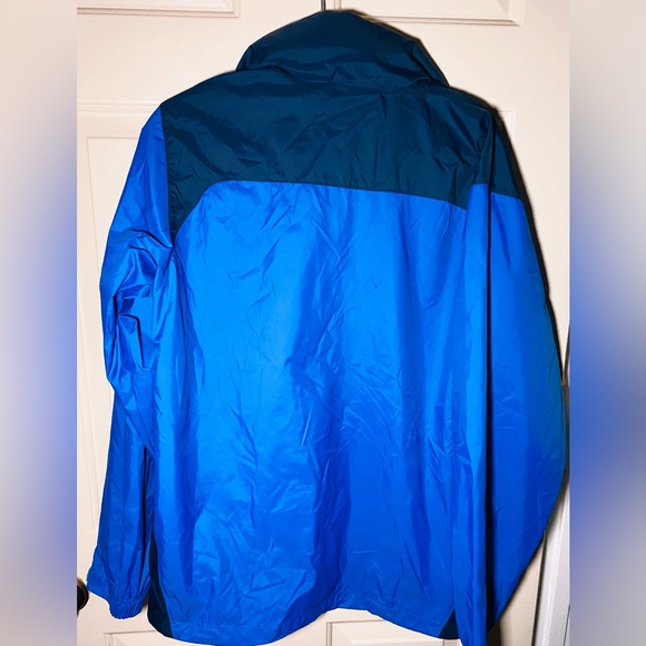 Columbia Men’s Blue Windbreaker Light Weight Hooded Rain Jacket Mesh Pockets, M - Picture 3 of 3